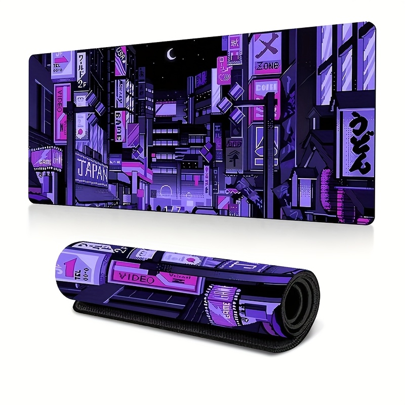 Retro Gaming Desk Setup - Podkładka na biurko XXL Tokyo Street,