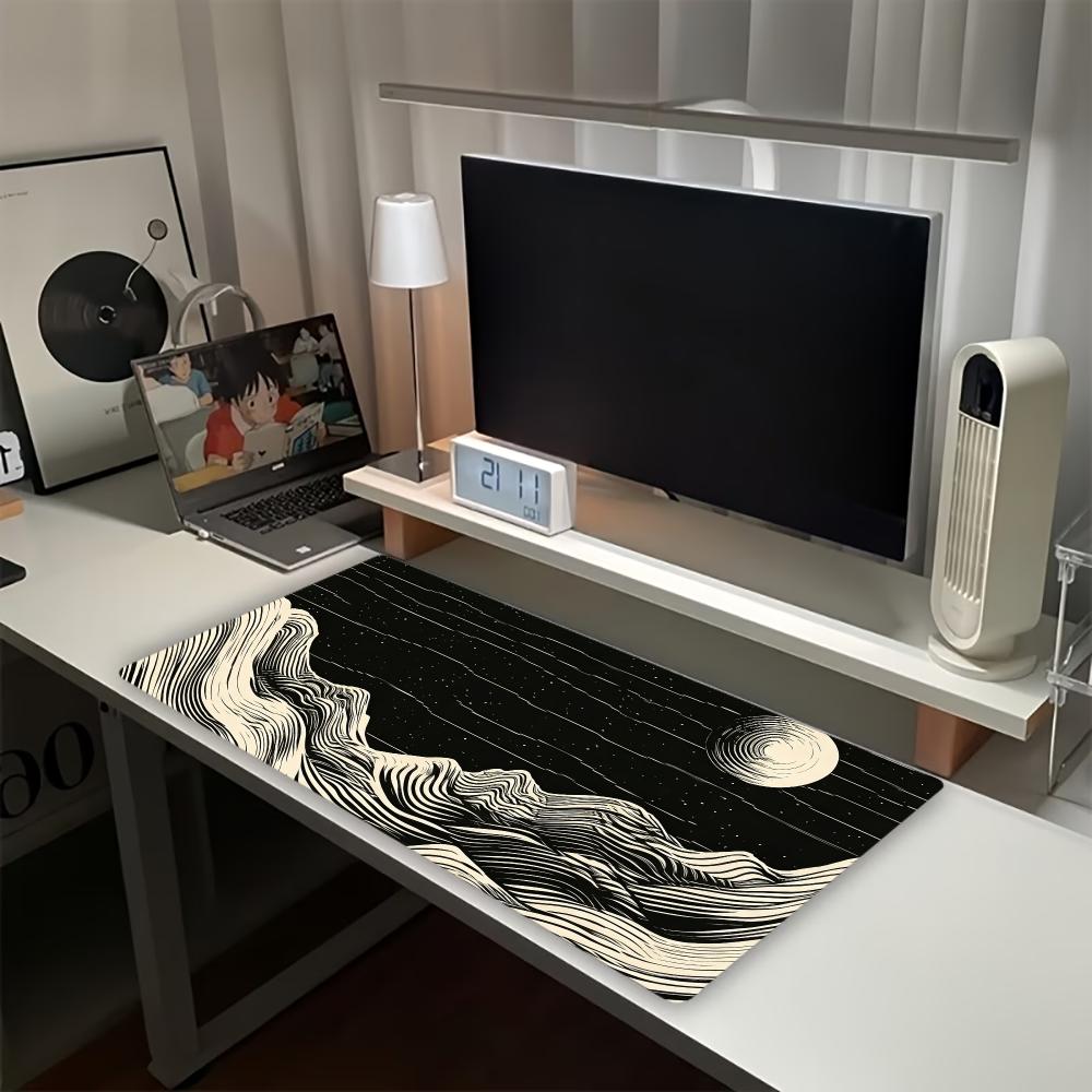 Retro Gaming Desk Setup - Duża, rozszerzona podkładka pod mysz do