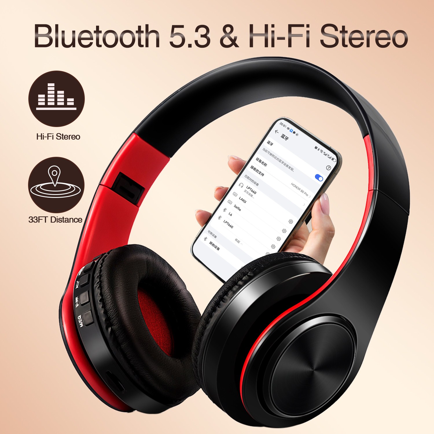 Retro Gaming Headset - CATASSU słuchawki słuchawki Bluetooth nauszne bezprzewodowy