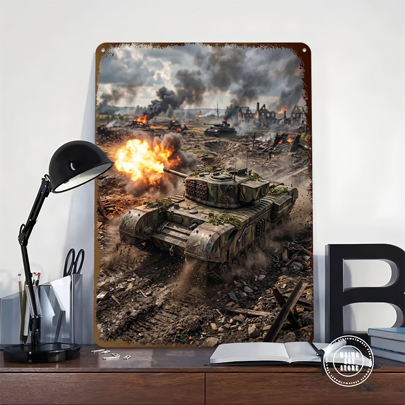 Plakat z czołgiem strzelającym – Retro Gaming Zone recenzja i cena