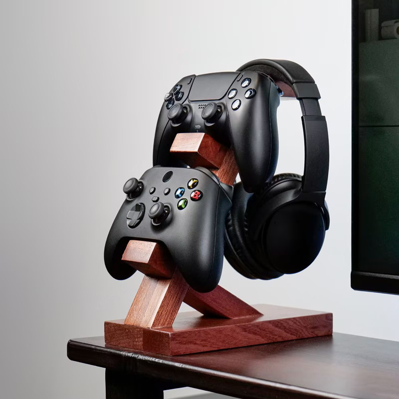 Drewniany stojak na kontroler, – Retro Gaming Headset recenzja i cena