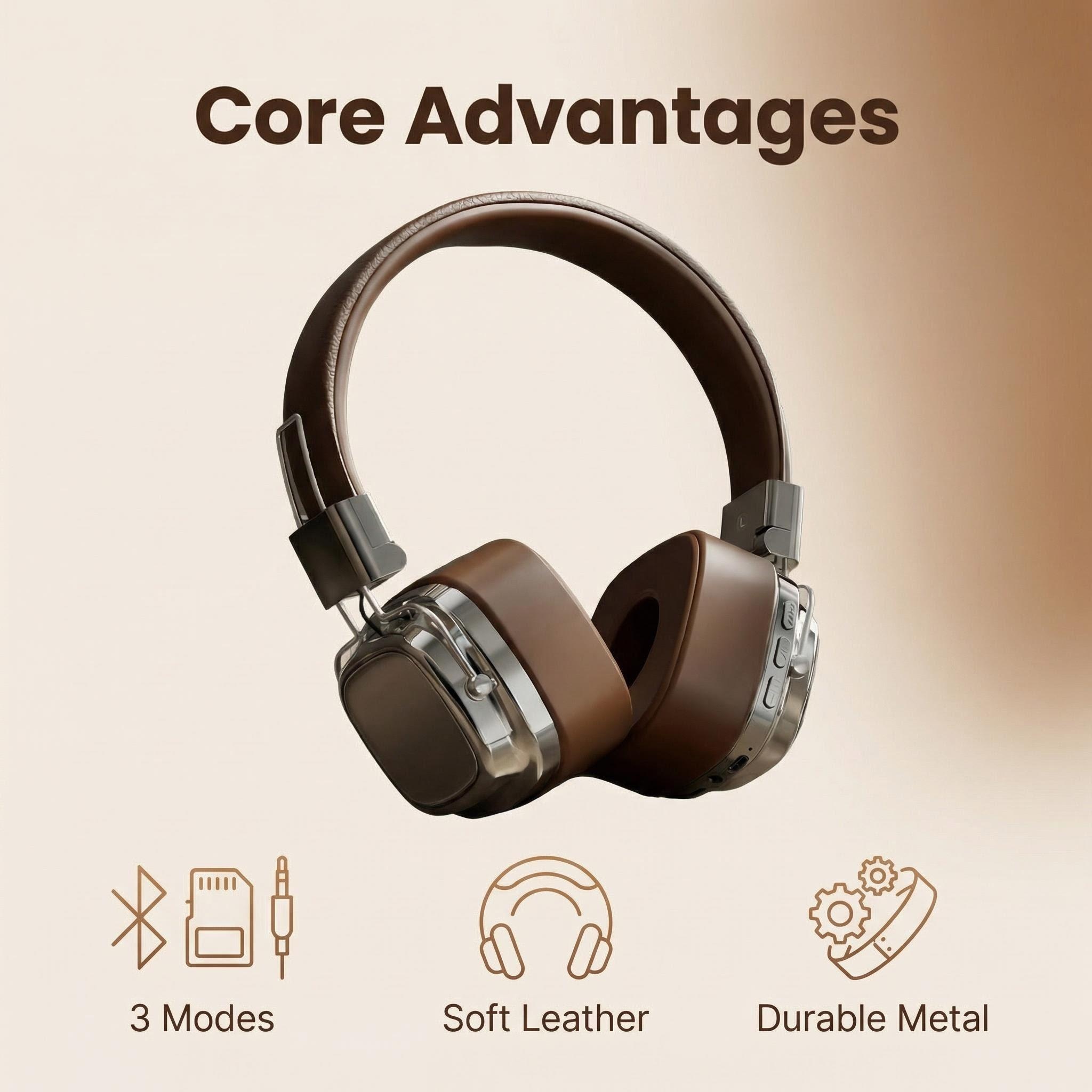 Retro Skórzane Słuchawki Nausz – Retro Gaming Headset recenzja i cena